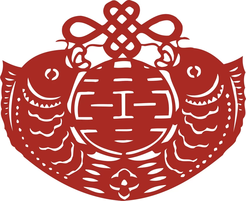 中国风中式传统喜庆民俗人物动物窗花剪纸插画边框AI矢量PNG素材【2881】